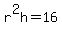r%5E2h+=+16
