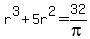 r%5E3%2B5r%5E2=32%2Fpi