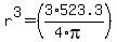 r%5E3=%283%2A523.3%2F%284%2Api%29%29