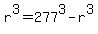 r%5E3=277%5E3-r%5E3
