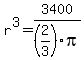 r%5E3=3400%2F%282%2F3%29pi