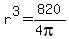 r%5E3=820%2F%284pi%29