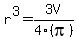 r%5E3+=++3V%2F4%28pi%29