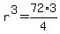 r%5E3+=+72%2A3%2F4