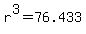 r%5E3+=+76.433