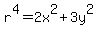 r%5E4+=+2x%5E2+%2B3y%5E2