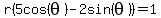 r+%285cos%28theta+%29++-+2sin%28theta%29%29=1