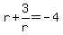 r+%2B+3%2Fr+=+-4