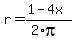 r+=+%281+-+4x%29%2F%282%2Api%29