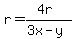 r+=+%284r%29%2F%283x-y%29%29+%29