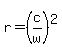 r+=+%28c%2Fw%29%5E2