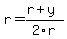 r+=+%28r%2By%29%2F2r