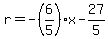 r+=+-%286%2F5%29x-+27%2F5