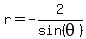 r+=+-2%2Fsin%28theta%29