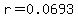 r+=+0.0693