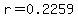 r+=+0.2259