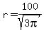 r+=+100%2Fsqrt%283pi%29