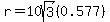r+=+10sqrt%283%29%280.577%29