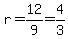 r+=+12%2F9=4%2F3