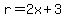 r+=+2x%2B3
