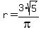 r+=+3%2Asqrt%285%29%2Fpi