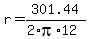 r+=+301.44%2F%282%2Api%2A12%29