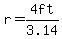 r+=+4ft%2F3.14