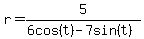 r+=+5%2F%286cos%28t%29-7sin%28t%29%29