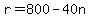 r+=+800+-+40n
