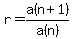 r+=+a%28n%2B1%29%2Fa%28n%29