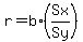 r+=+b%2A%28Sx%2FSy%29