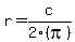 r+=+c%2F2%28pi%29