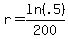 r+=+ln%28.5%29%2F200