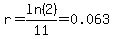r+=+ln%282%29%2F11+=+0.063