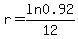 r+=+ln0.92%2F12