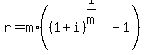 r+=+m+%2A%28+%28+1+%2B+i%29%5E%281%2Fm%29+-+1+%29