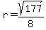 r+=+sqrt%28177%29%2F8