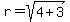 r+=+sqrt%284%2B3%29