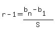 r-1=%28b%5Bn%5D-b%5B1%5D%29%2FS