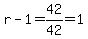 r-1+=+42%2F42+=+1