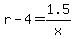 r-4=1.5%2Fx