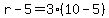 r-5=3%2810-5%29