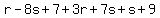 r-8s%2B7%2B3r%2B7s%2Bs%2B9
