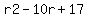 r2+-+10r+%2B17