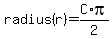 radius%28r%29=C%2F2%2Api