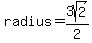 radius=3sqrt%282%29%2F2