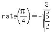 rate%28pi%2F4%29=-3%2Fsqrt%285%2F2%29