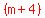 red%28%28m%2B4%29%29