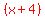 red%28%28x%2B4%29%29