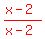 red%28%28x-2%29%2F%28x-2%29%29